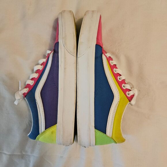 VANS Color Block Old Skool Sidestripe Low Top Casual Sneakers - Size 7.5 - Picture 3 of 8